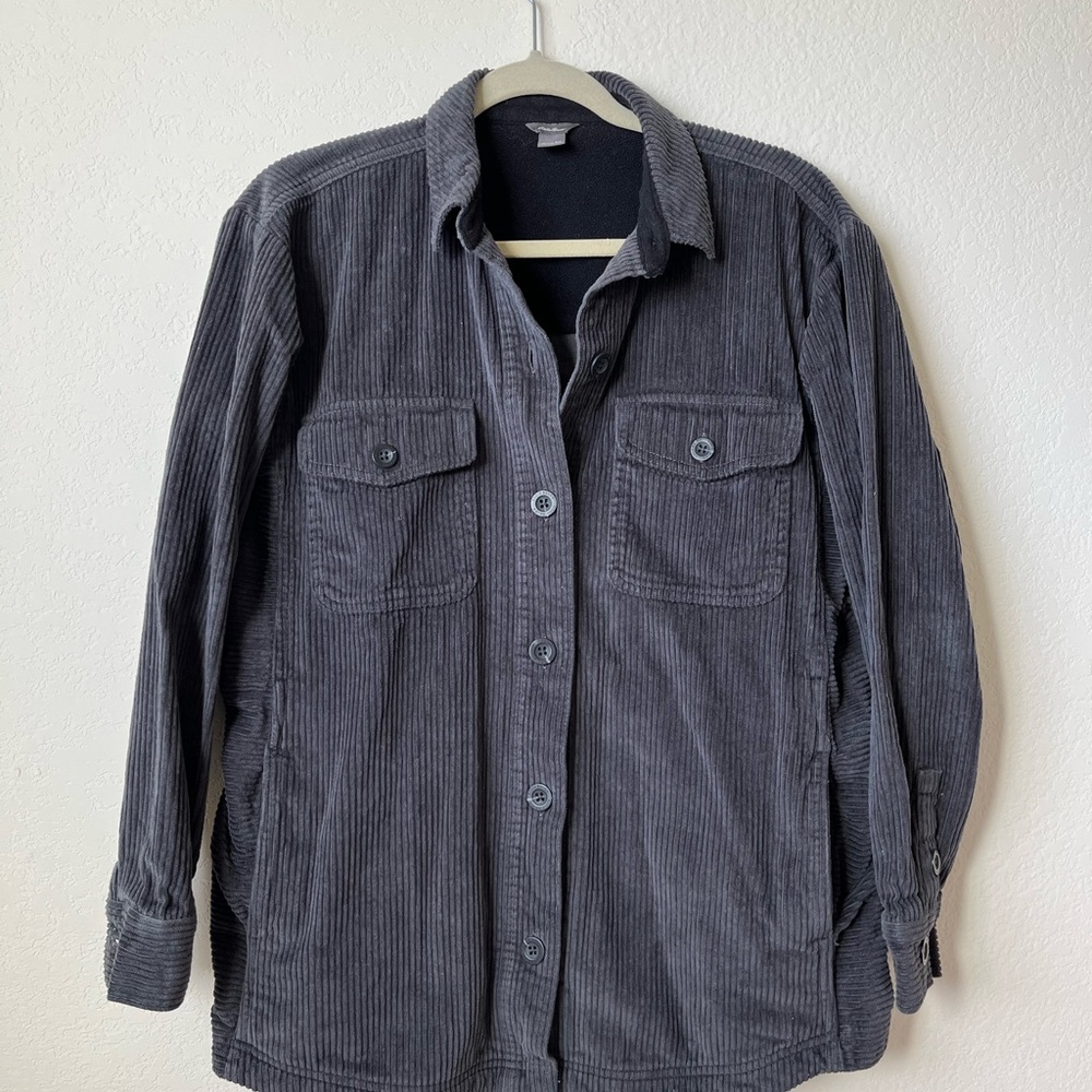 Eddie Bauer Gray Lightweight Shirt Jacket